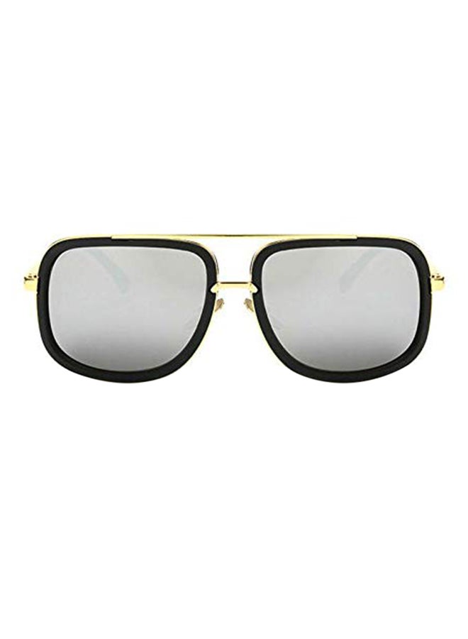 Fashion Square Double Bridge Retro Vintage Sport Sunglasses- - Image 1