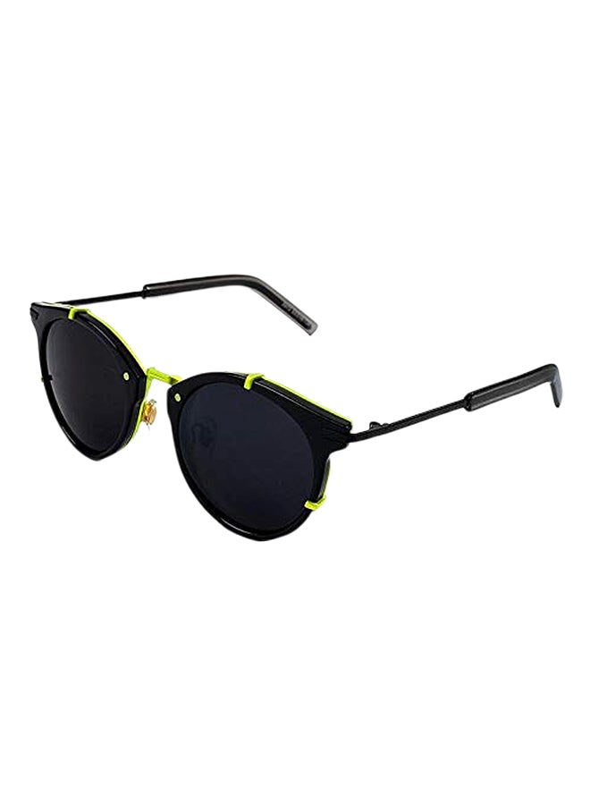 Flip-Up Mirror Round Sunglasses