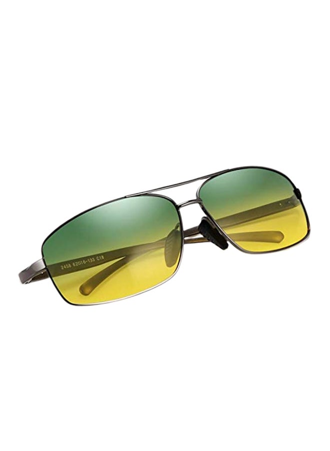 Men's Rectangular Polarized Metal Sunglasses - Image 1