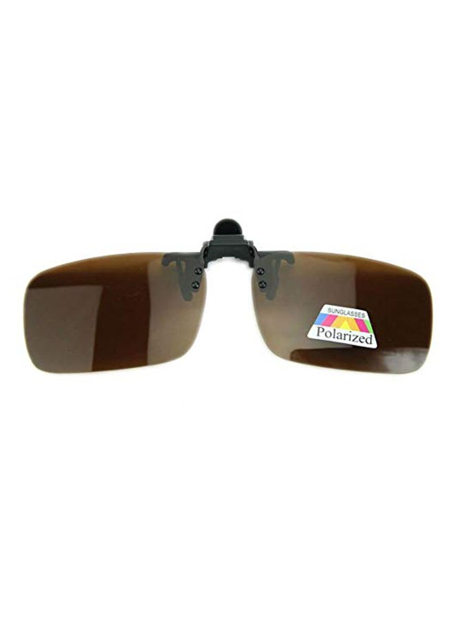 Men's Clip On Flip Style Rectangular UV Protected Sunglasses - Image 1