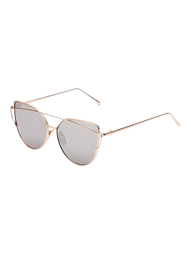 Women's Fashion Cat Eye Mirrored Metal Sunglasses - Image 2