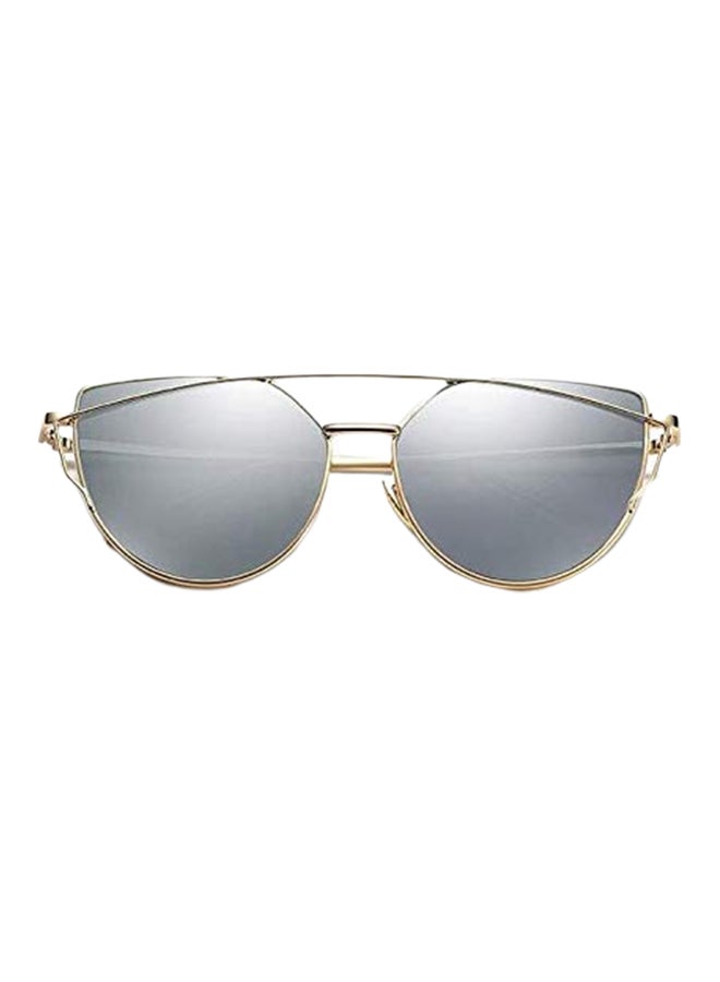 Women's Fashion Cat Eye Mirrored Metal Sunglasses - Image 1