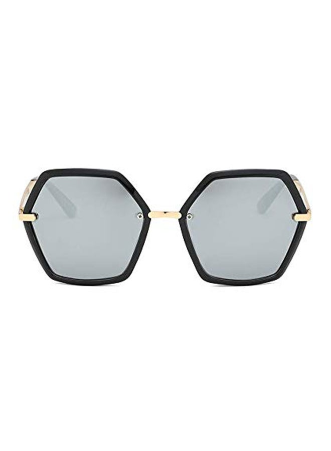 Hexagon Style Ribbed Polarized Sunglasses - Image 1