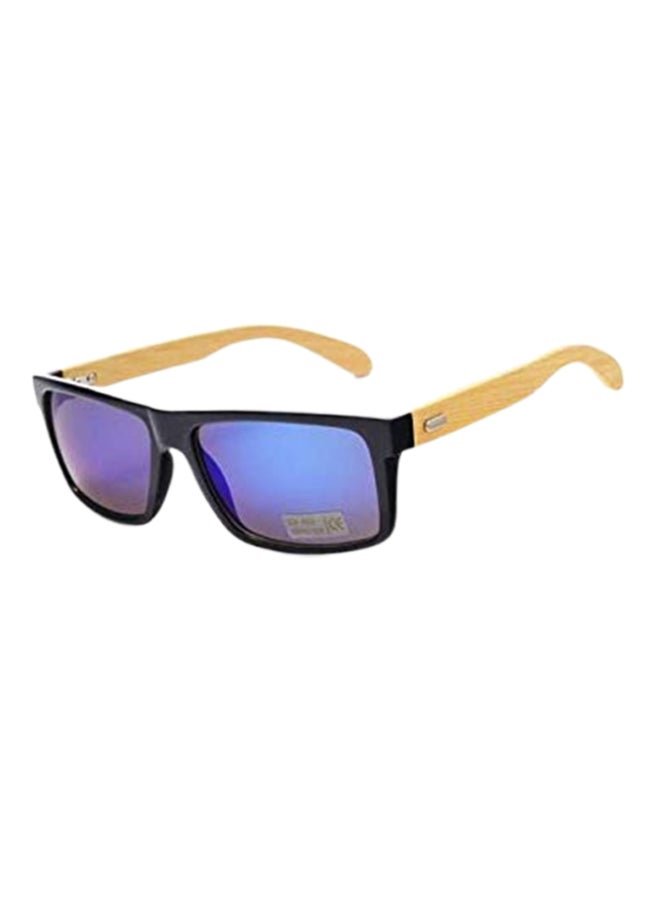 Classic Retro Wood Square Sunglasses - Image 2