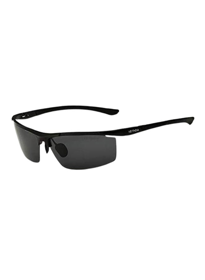 Men's Rectangle Frame Mirror Sunglasses