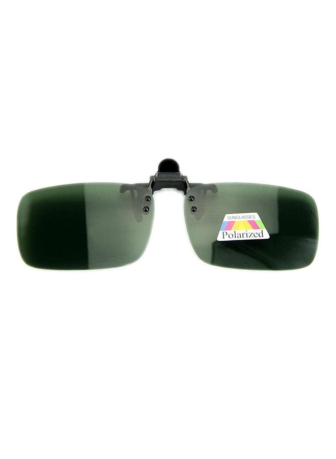 Clip On Flip Up Rectangular UV Protected Polarized Sunglasses