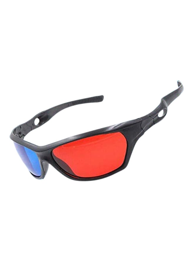 نظارة شمسية بإطار ملتف وعدسات واقية من الأشعة تحت الحمراء وبتصميم ثلاثي الأبعاد للرجال - Image 2