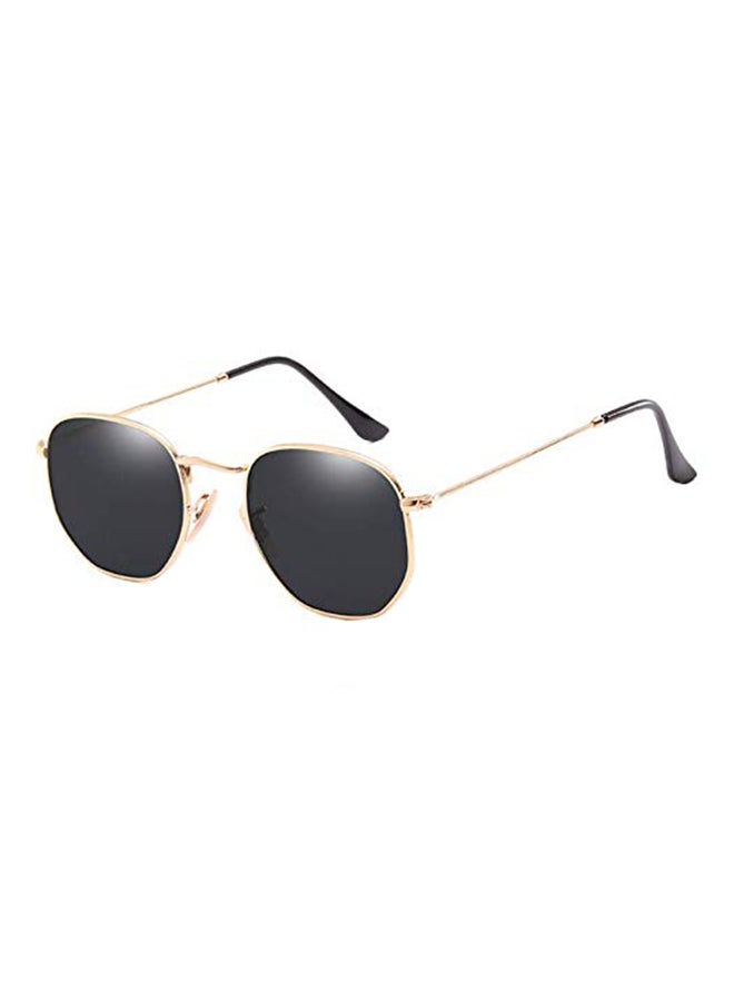 Men's Retro UV Protection Hexagonal Flat Sunglasses - Image 2