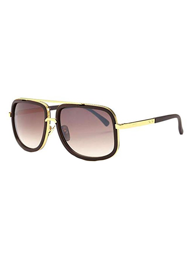 Square Double Bridge Vintage Aviator Sunglasses 96917 With Box
