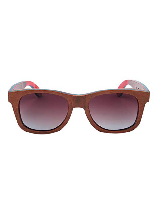 Generic Skateboard Wood Polarized Sunglasses Brown