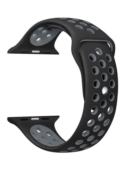 Breathable Watch Band For Apple Watch Black/Grey