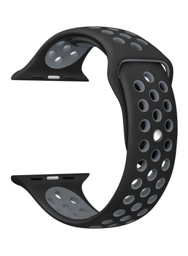 Generic - Breathable Watch Band For Apple Watch Black/Grey - Image 1