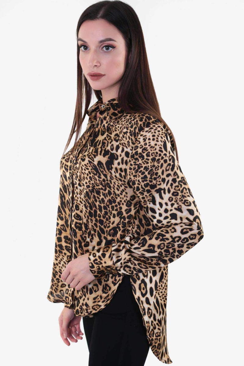 Oversize Blouse Leopard Top Brown - v1566217241/N27305251V_3