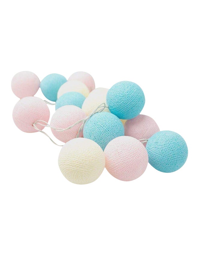 Salla Cotton Ball String Lights (Pastel) Multicolour 3meter - Image 1