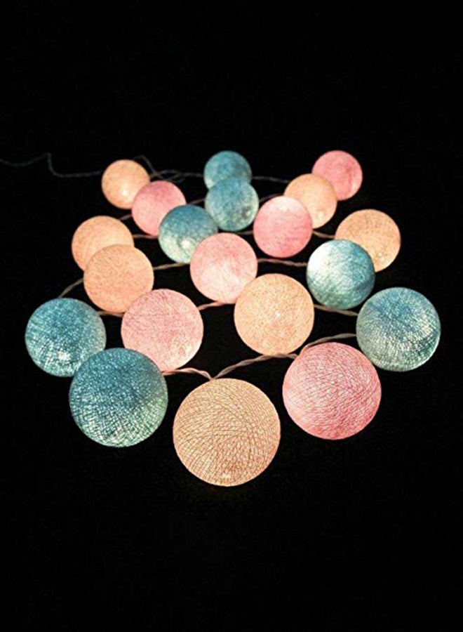 Salla Cotton Ball String Lights (Pastel) Multicolour 3meter - Image 2