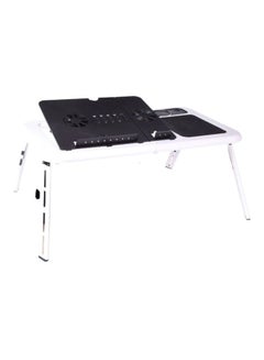 Huayang Muiltipurpose Laptop Table With USB Fan Black/White 