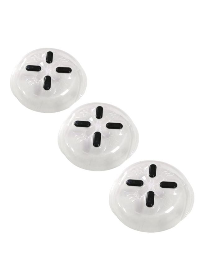 3-Piece Magnetic Microwave Splatter Guard Lid Set White/Black 30x8.5cm - v1566283767/N29168382A_1