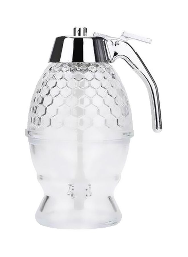 موزع عسل محمول شفاف/فضي - Image 1