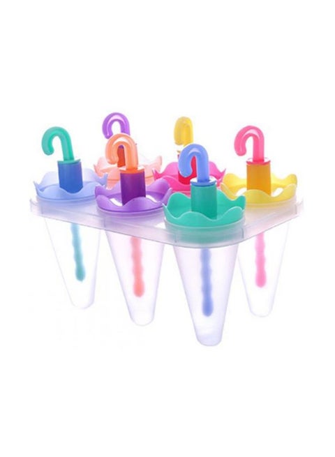 6 Group Umbrella Shaped Ice Cream Mold Multicolour
