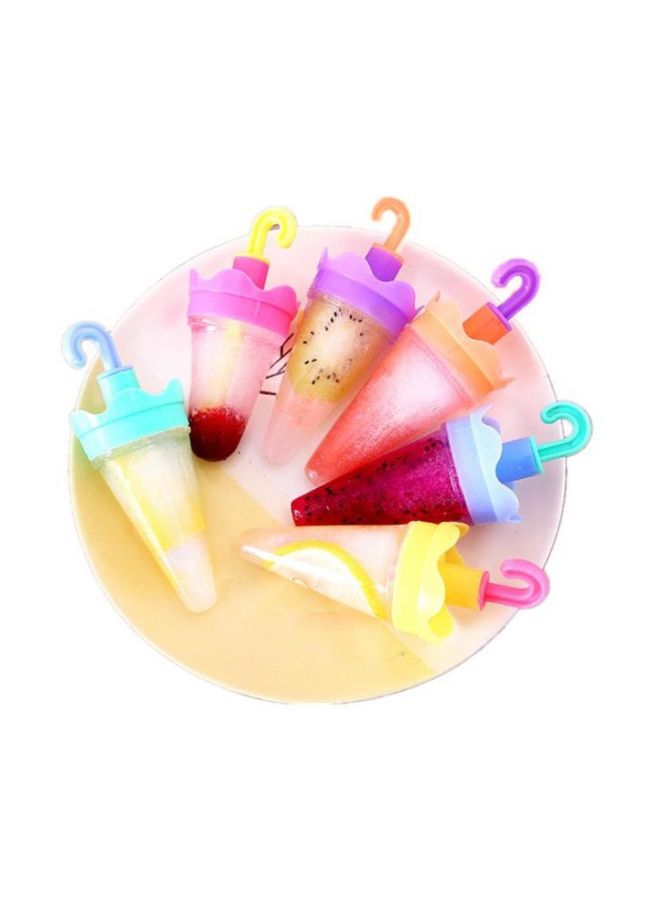 6 Group Umbrella Shaped Ice Cream Mold Multicolour  - Image 2