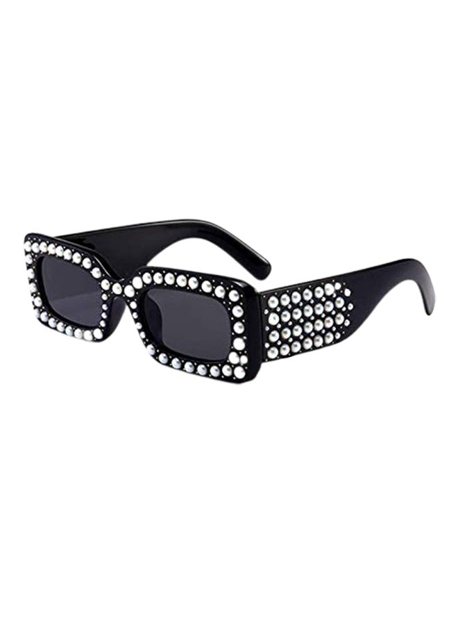 Women's UV400 Diamond Frame Rectangle Sunglasses