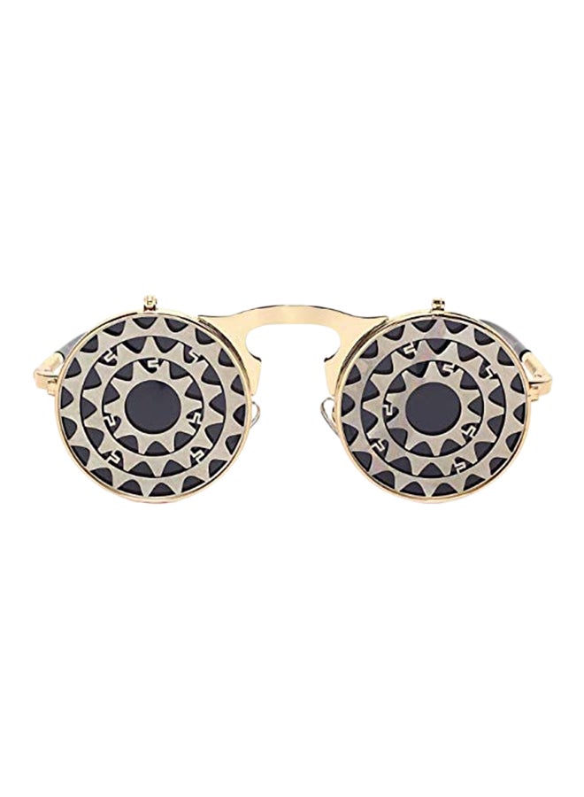 Fashion Punk Flip Round Retro Frame Sunglasses - Image 1