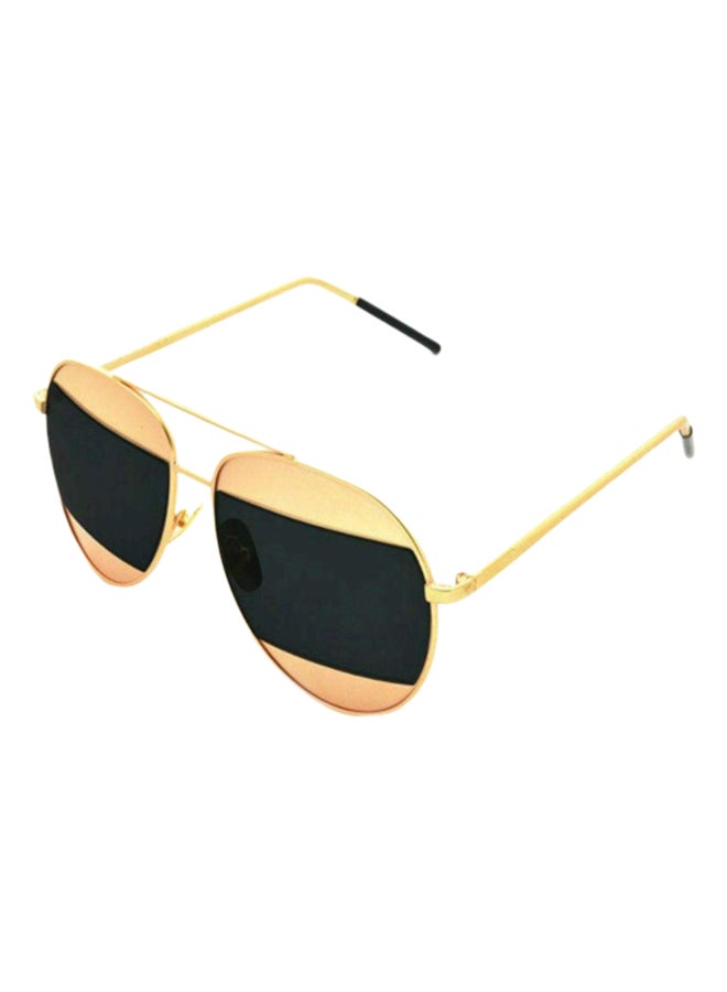 Fashion Retro Split Mirror Pilot Sunglasses - Image 2