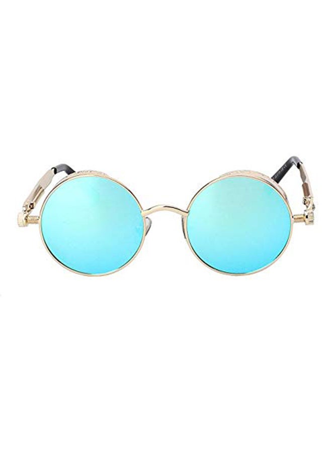 UV400 Mirrored Steampunk Retro Round Sunglasses - Image 1