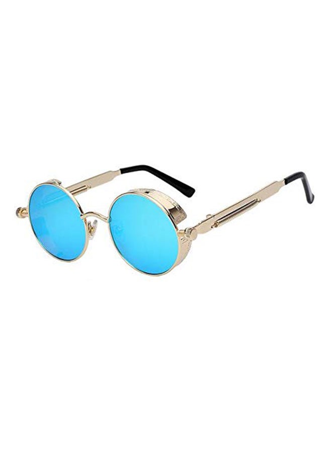 UV400 Mirrored Steampunk Retro Round Sunglasses - Image 2