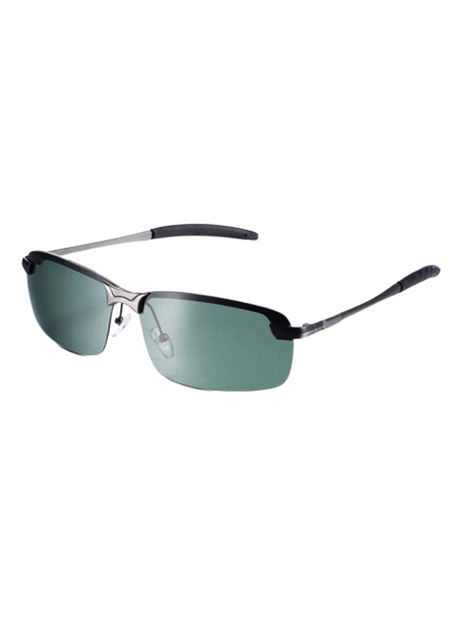 Men's Polarized Night Vision Rectangular Frame Sunglasses - Image 1