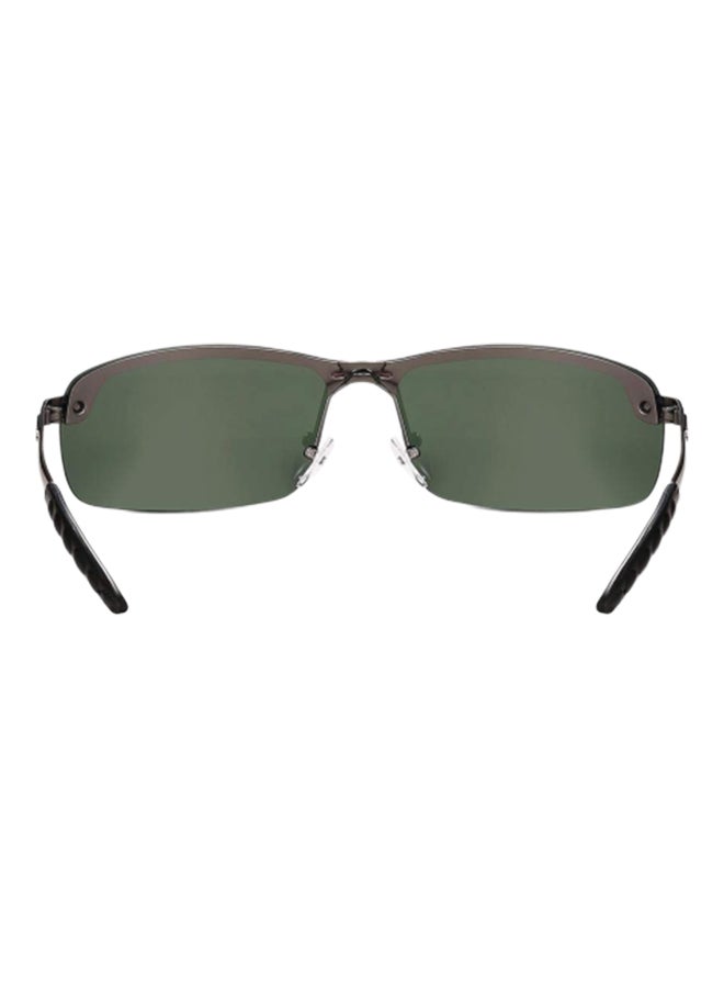Men's Polarized Night Vision Rectangular Frame Sunglasses - Image 2