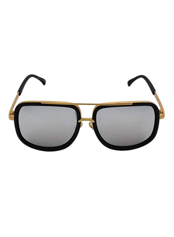 Retro Vintage Double Bridge Square Pilot Sunglasses - Image 1