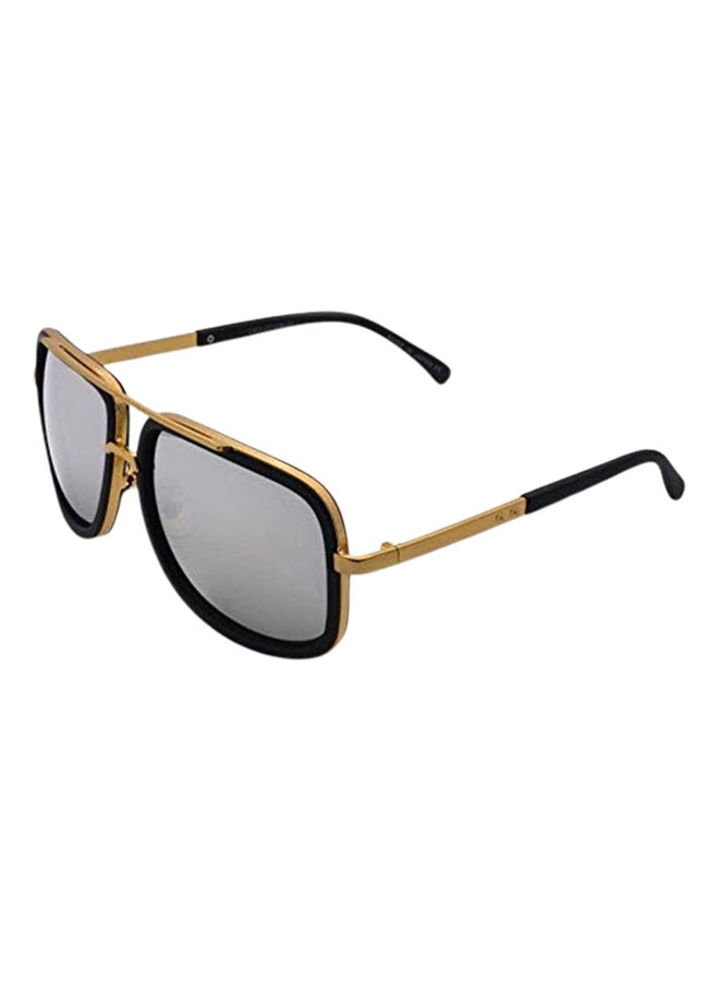 Retro Vintage Double Bridge Square Pilot Sunglasses - Image 2