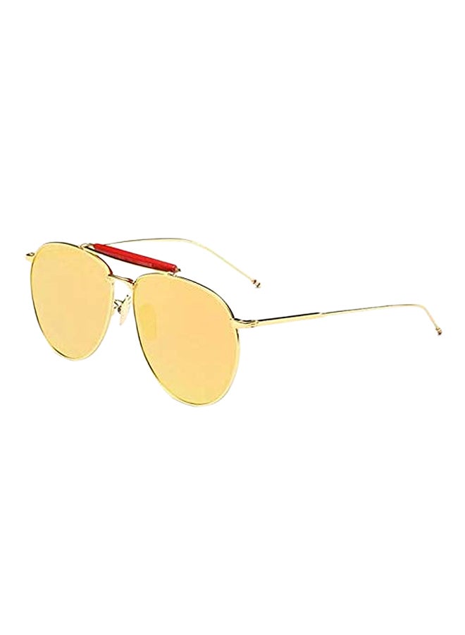 Polarized Flat Mirror Colour Film Pilot Sunglasses - Image 2