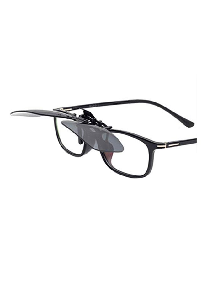 Driving Night Vision Clips-On Rectangle Sunglasses - Image 2