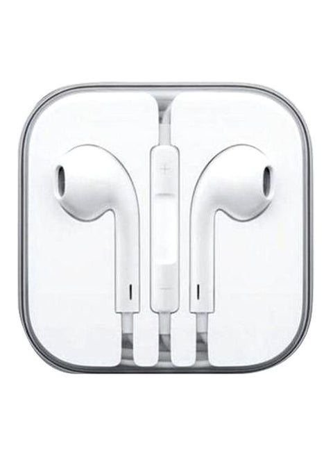 Wired In-Ear Earphones With Mic For Apple iPhone White
