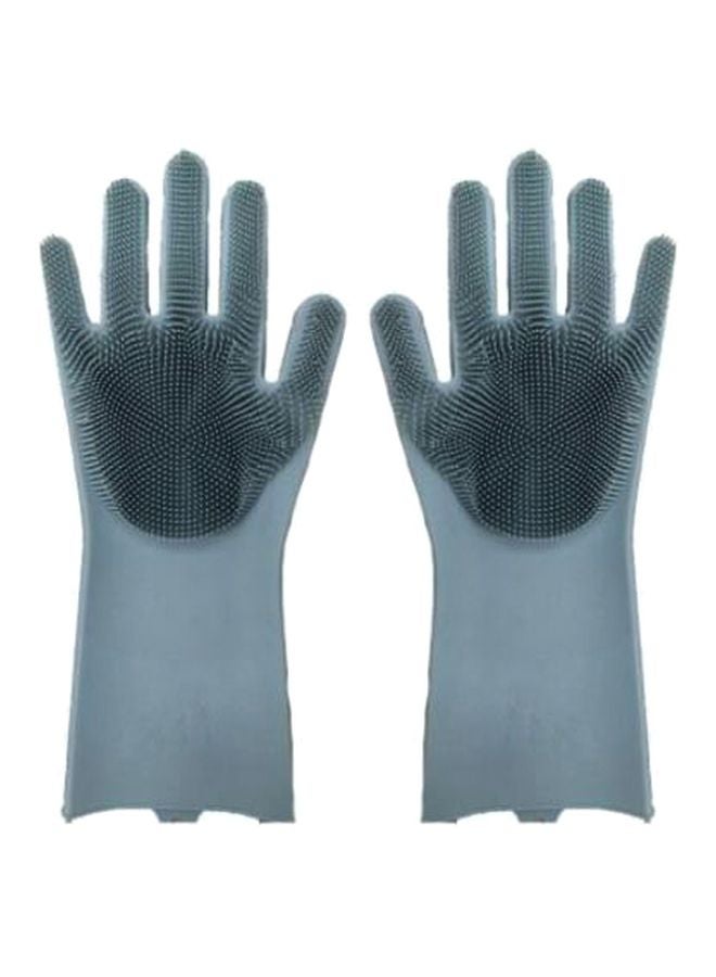 2-Piece Non-Slip Cleaning Gloves Blue - Image 1
