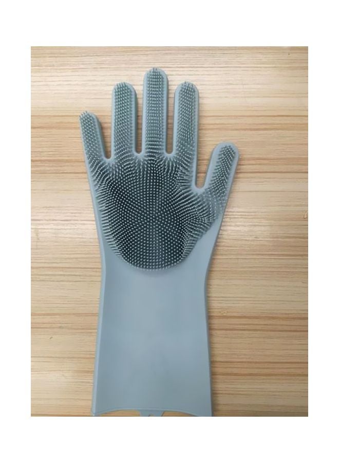 2-Piece Non-Slip Cleaning Gloves Blue - Image 2