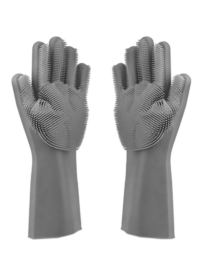 قفاز غسل الصحون رمادي 13.5x6x1بوصة - Image 1