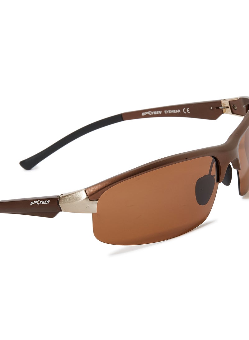 OXYGEN Men's UV Protection Semi-Rimless Sunglasses  - Image 4