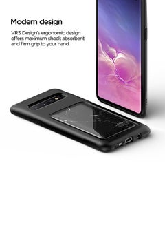 VRS Design Damda High Pro Shield Case Cover For Samsung Galaxy S10 PLUS Black Marble  - Image 3