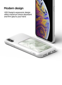 VRS Design Damda High Pro Shield Case Cover For Apple iPhone XS Max White Marble  - Image 3