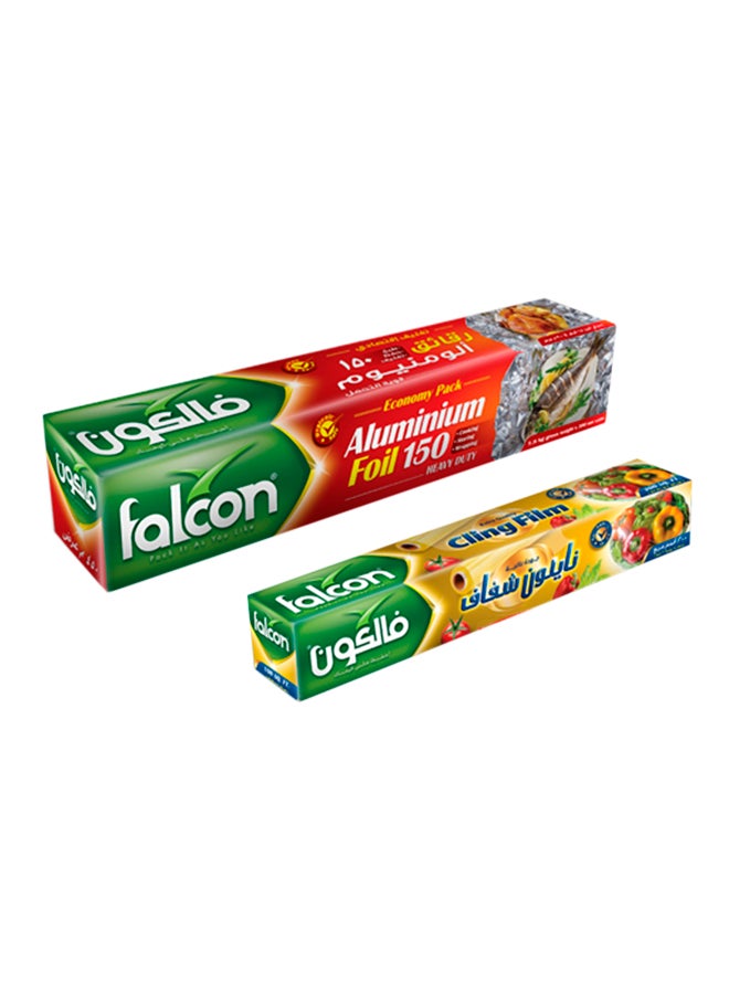 Falcon 2 Piece Foil Paper Set Silver 30cm