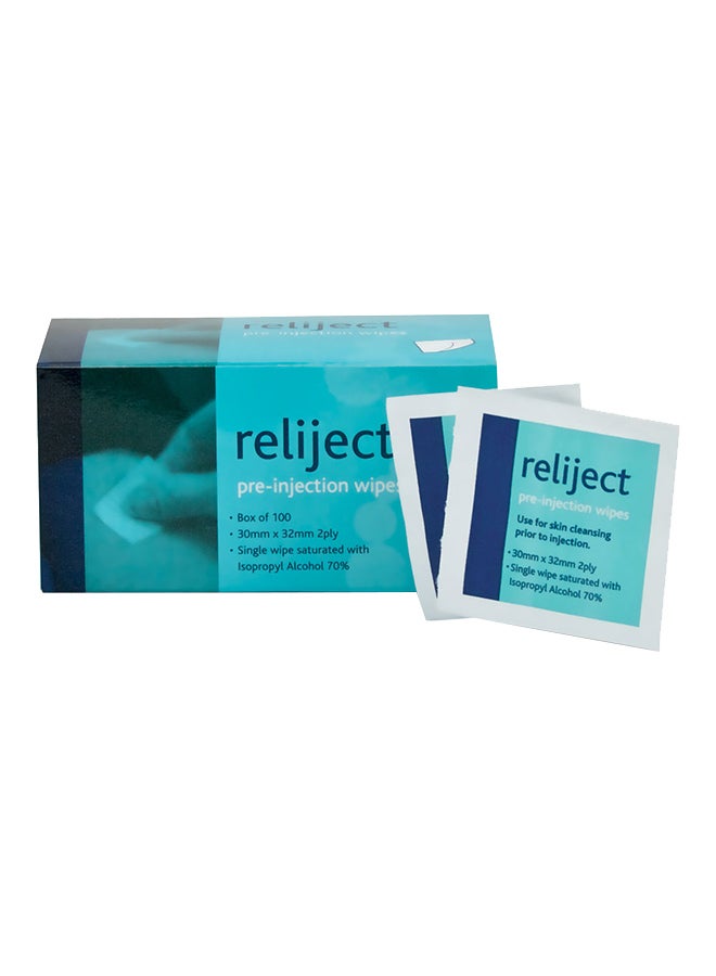 Relijet Pre-Injection Swabs Box Of 100