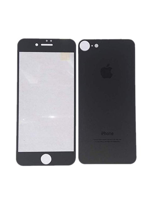 Front And Back Plating Tempered Glass For Apple iPhone 7 Black/Clear