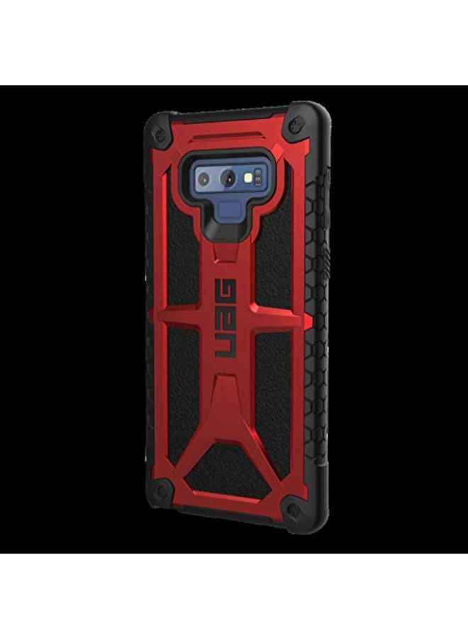 UAG - Monarch Series Compatible Hard Back Cover Case For Samsung Galaxy Note 9 Black/Red - Image 1