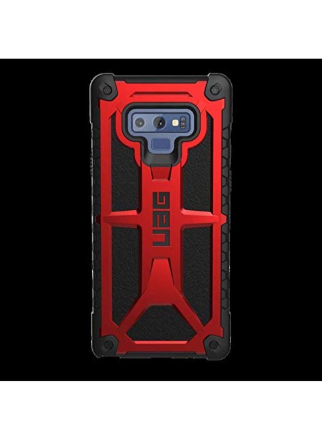UAG - Monarch Series Compatible Hard Back Cover Case For Samsung Galaxy Note 9 Black/Red - Image 1