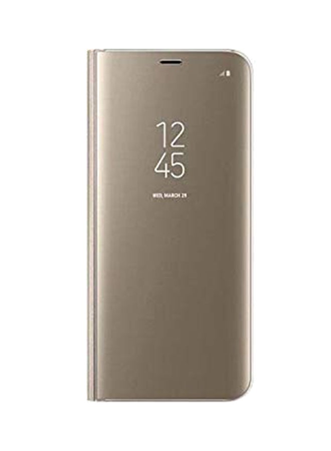 Mirror View Leather Protective Flip Case For Samsung Galaxy Note 9 Gold - Image 1