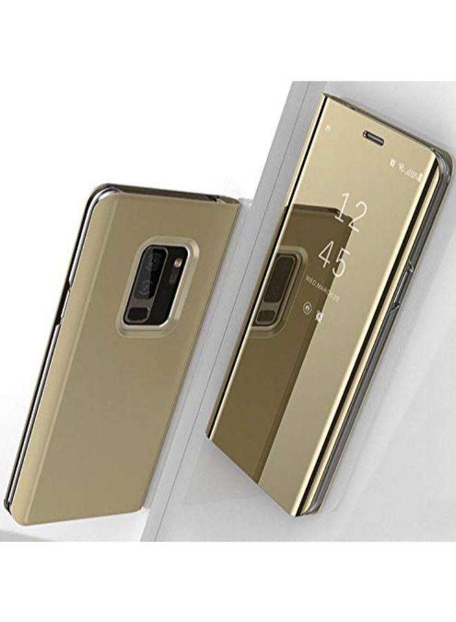 Mirror View Leather Protective Flip Case For Samsung Galaxy Note 9 Gold - Image 4