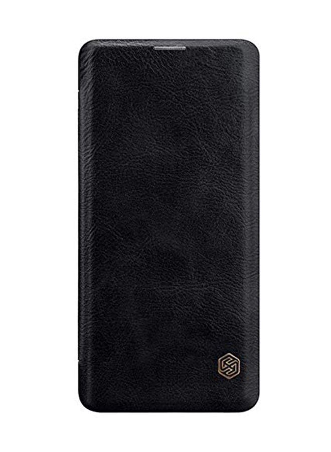 QIN Series leather Flip Case With Card Holder For Samsung Galaxy S10 Plus Black  - Image 1